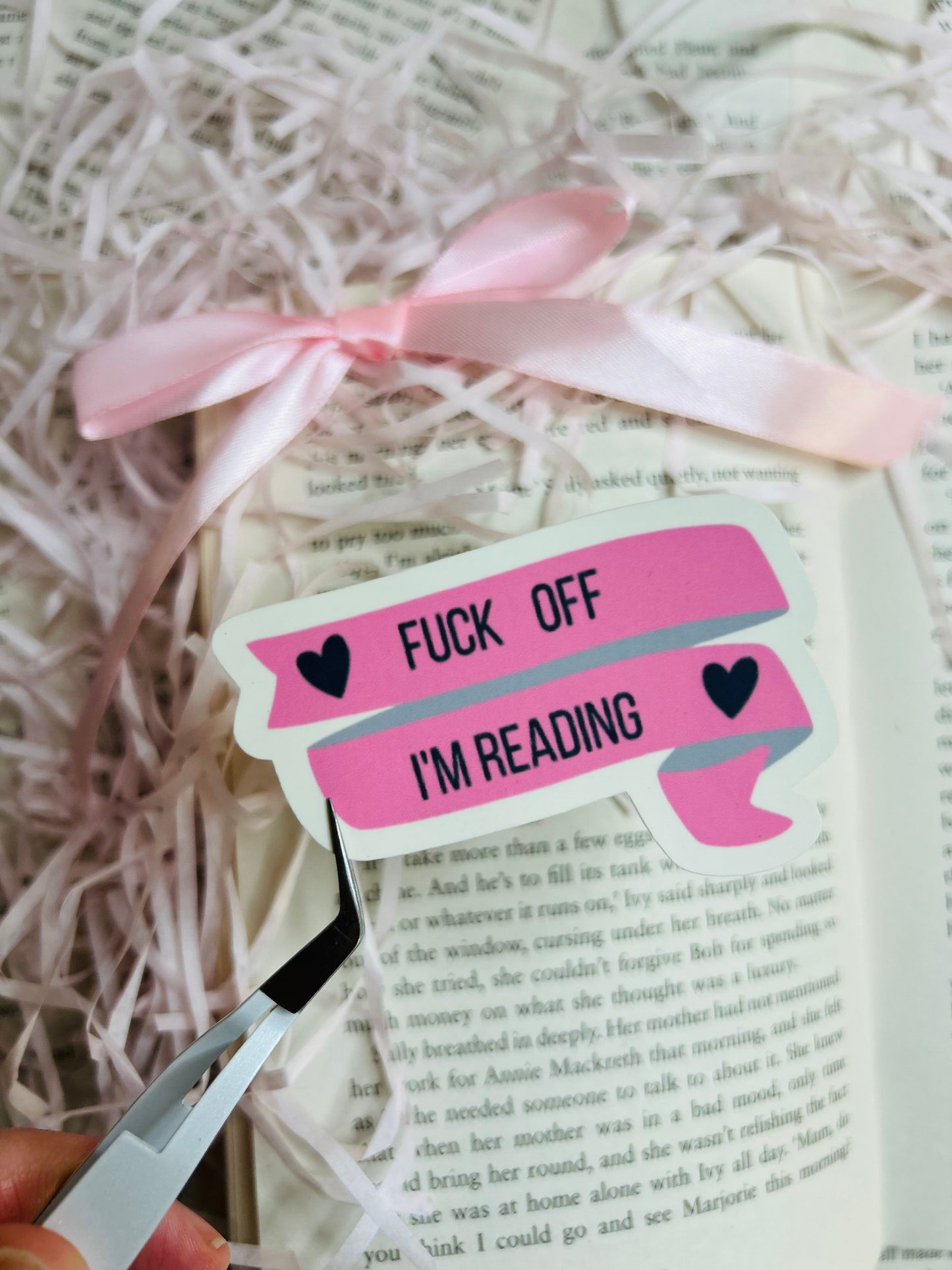 f*ck off I'm reading sticker