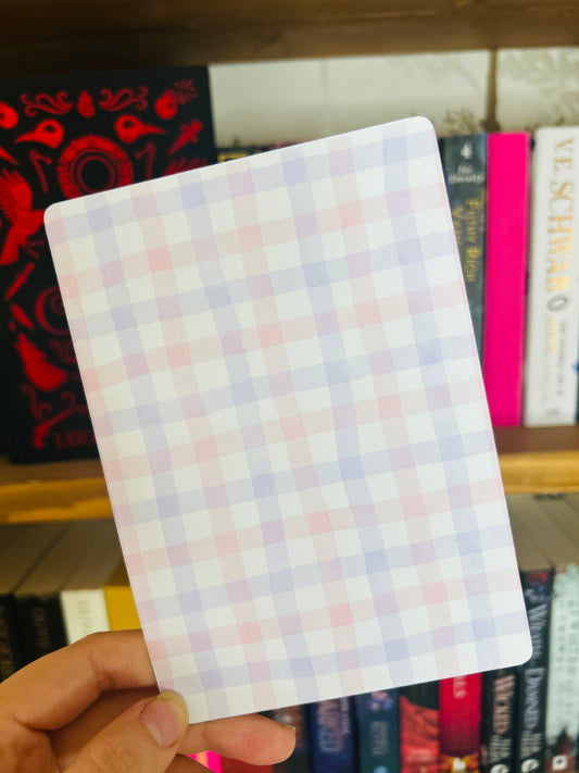 Cowboy Boots Kindle Insert – Double-Sided Gingham Print