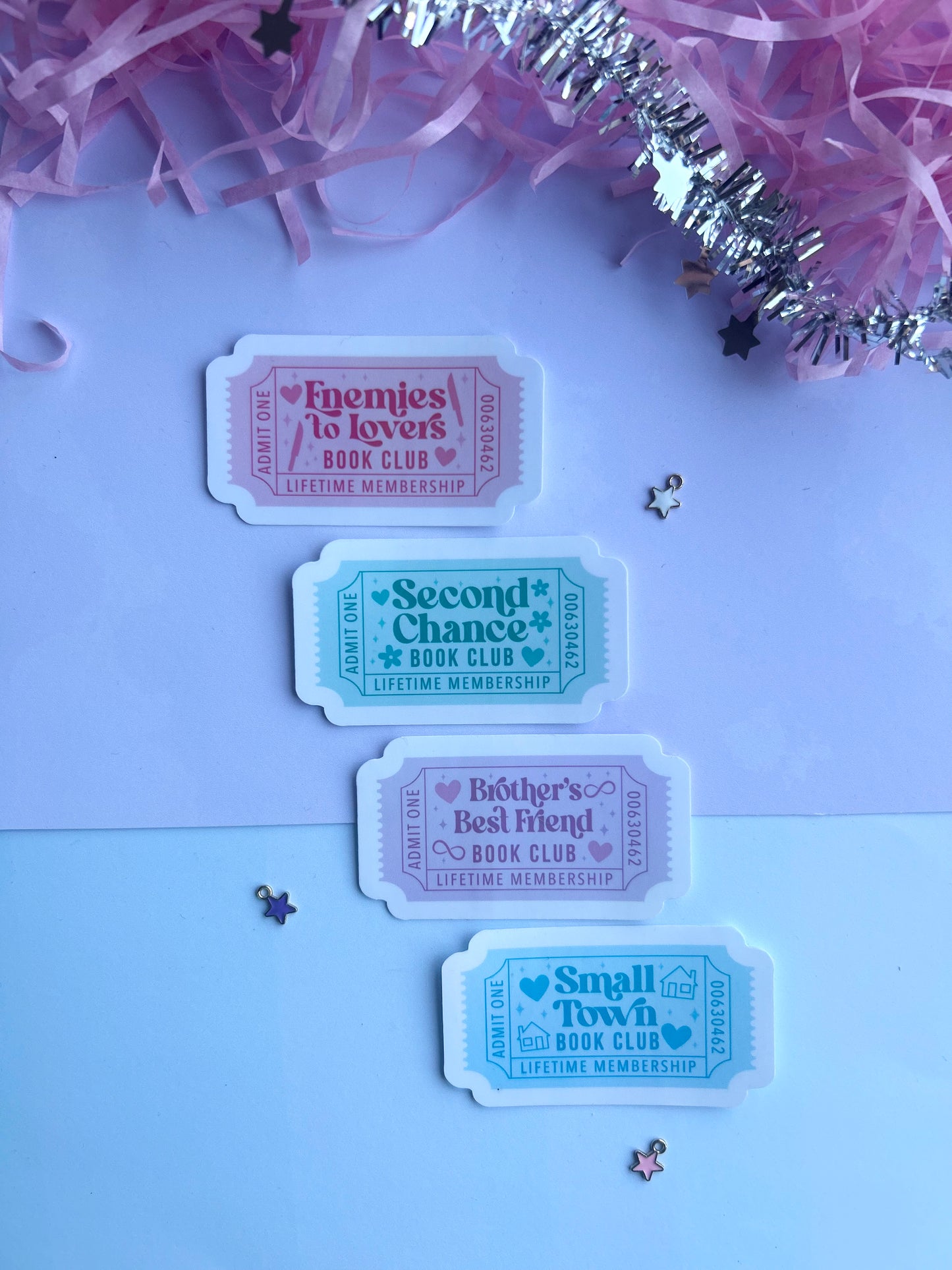 Book Trope Book Club Holographic Stickers – 13 Designs for Book Lovers