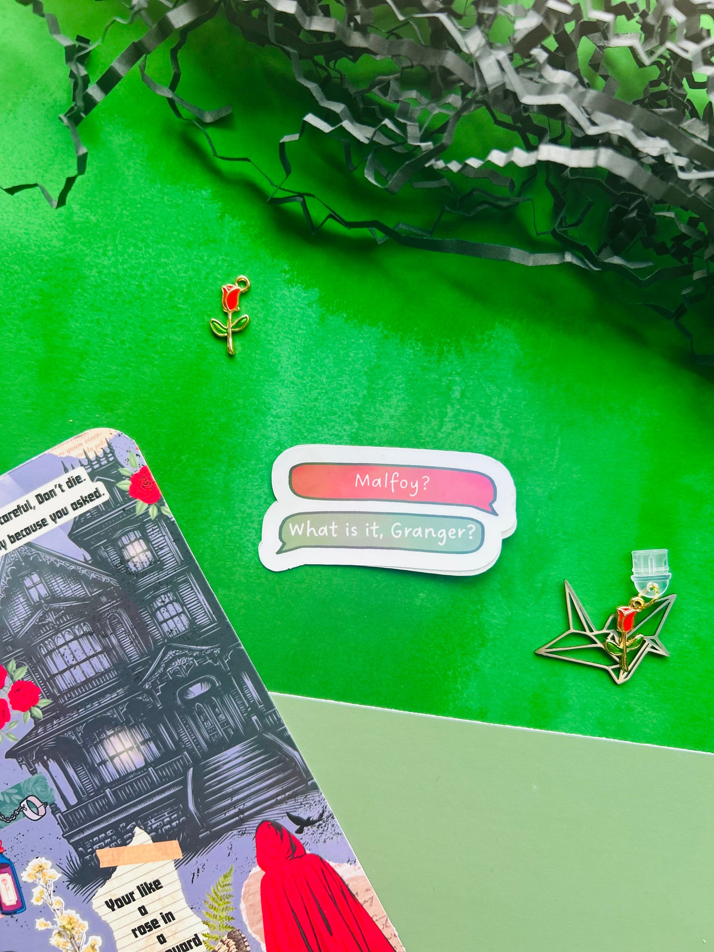 Dramione fanfic Inspired Holographic Sticker – Fantasy Bookish Laptop & Kindle Decal