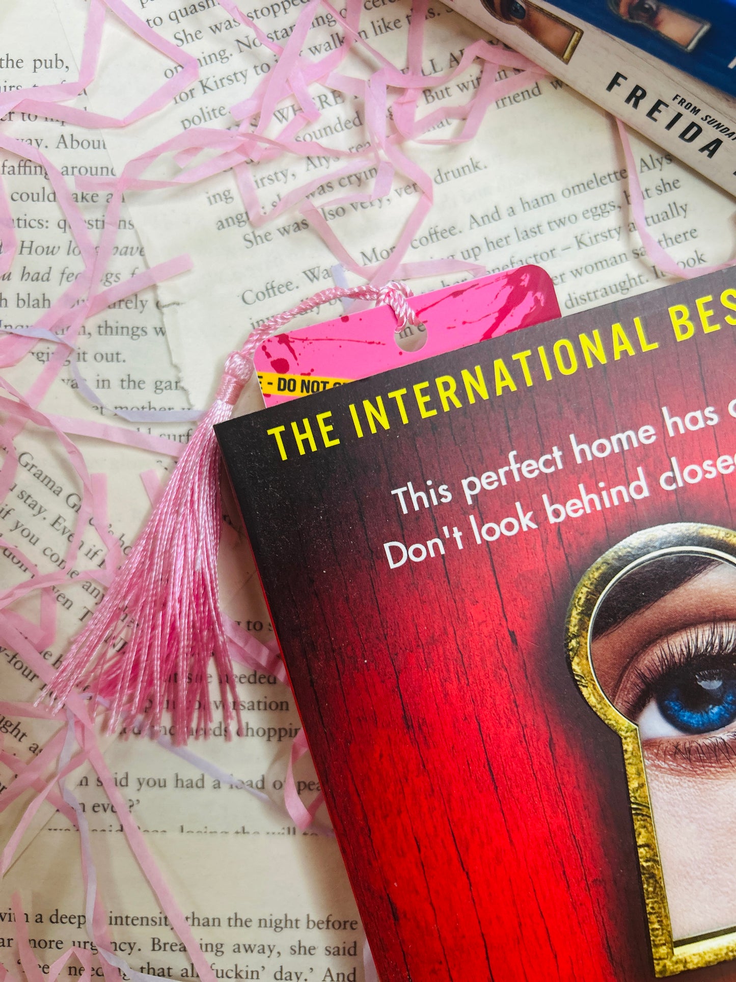 Crime Scene" Bookmark – Pink Thriller Edition