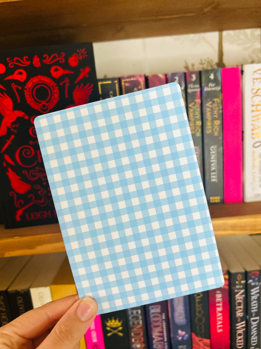 Blue Cowboy Kindle Insert – Western Prints & Blue Gingham | Matte Photo Card