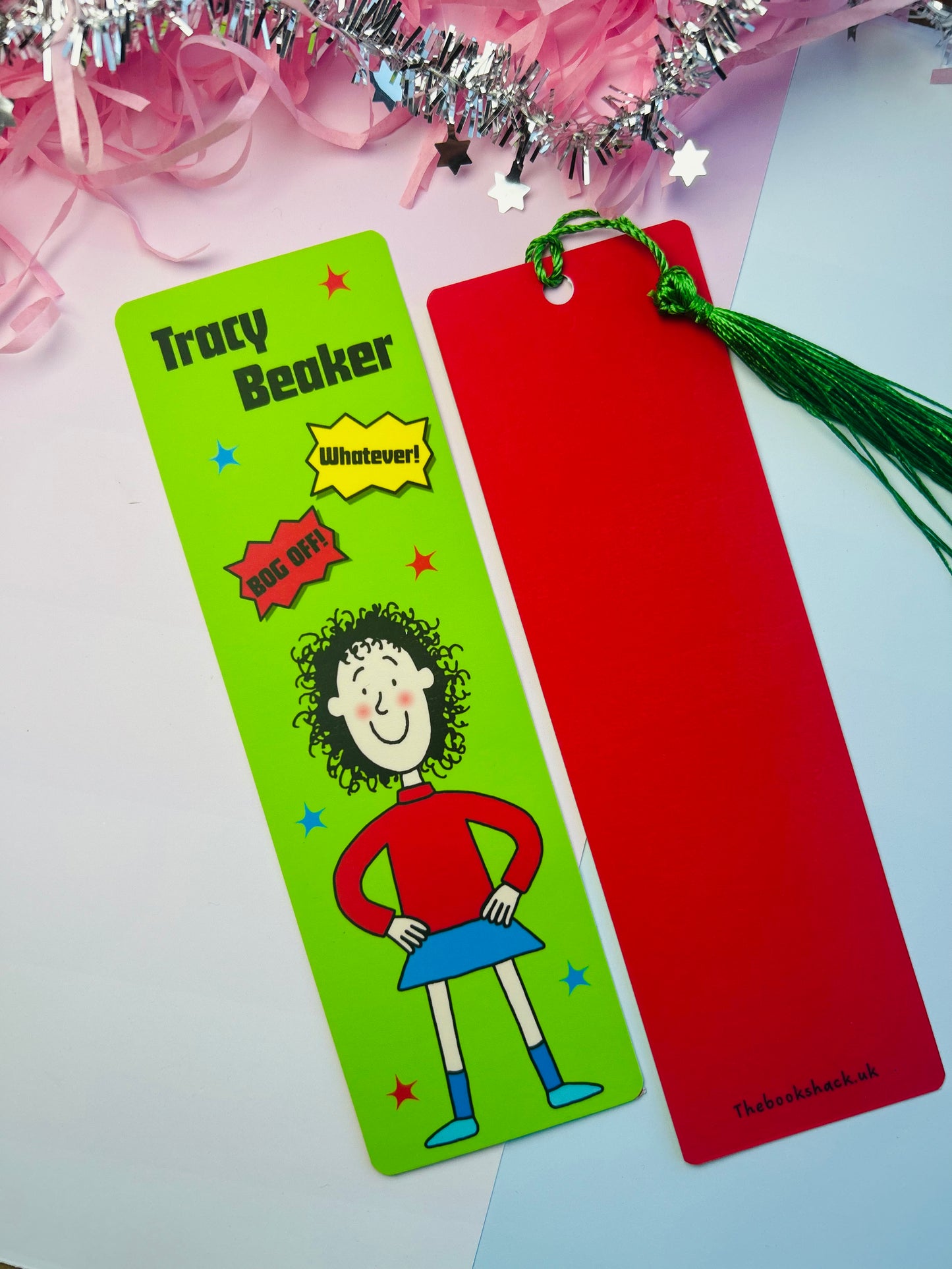 Tracey Beaker Inspired Bookmark – Green & Red Kids Book Bookmark
