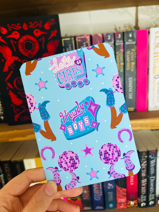 Blue & Purple Cowboy Kindle Insert – Double-Sided Disco Ball Design