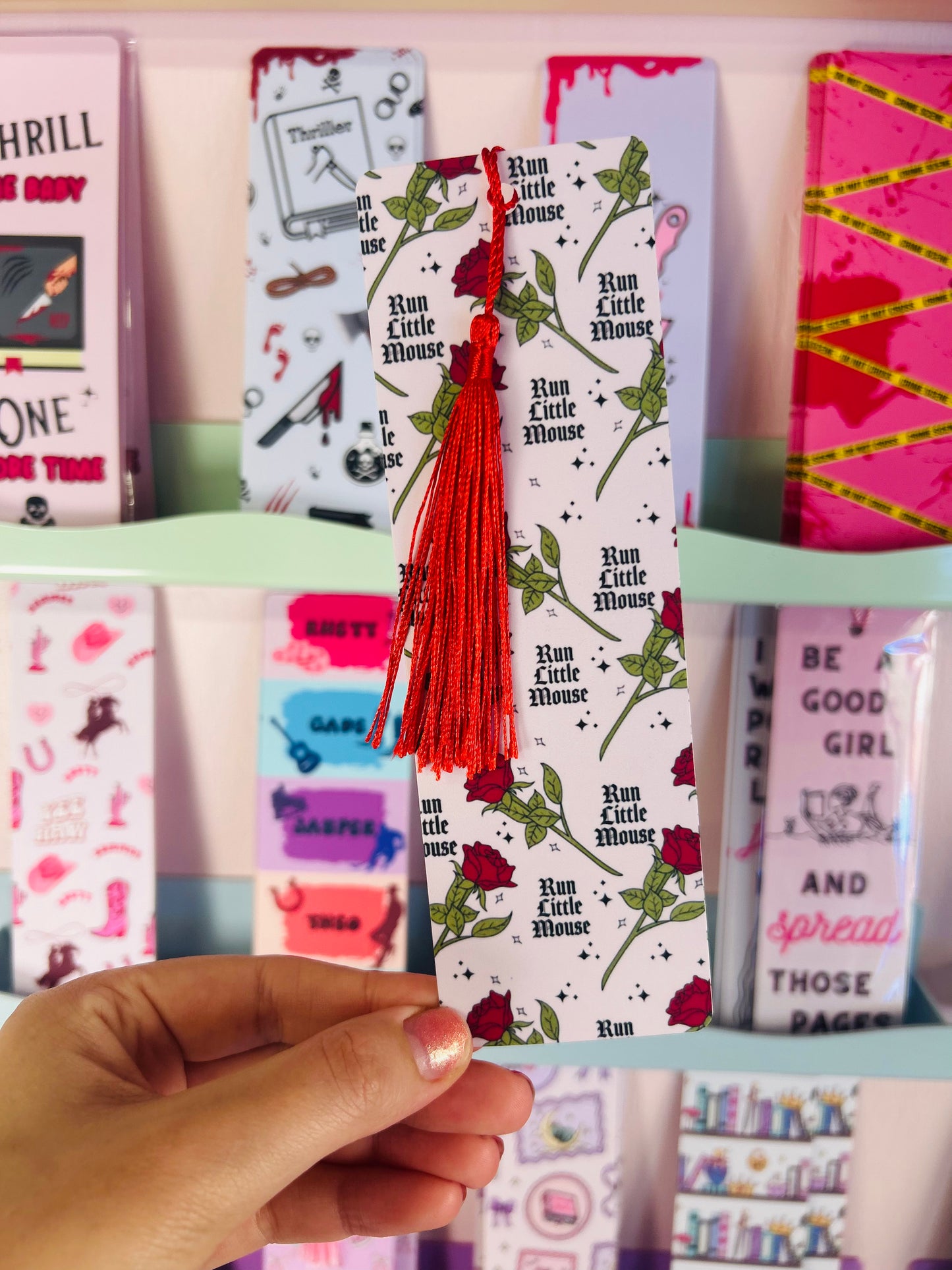 Run Little Mouse Bookmark – Double-Sided Dark Romance Bookmark