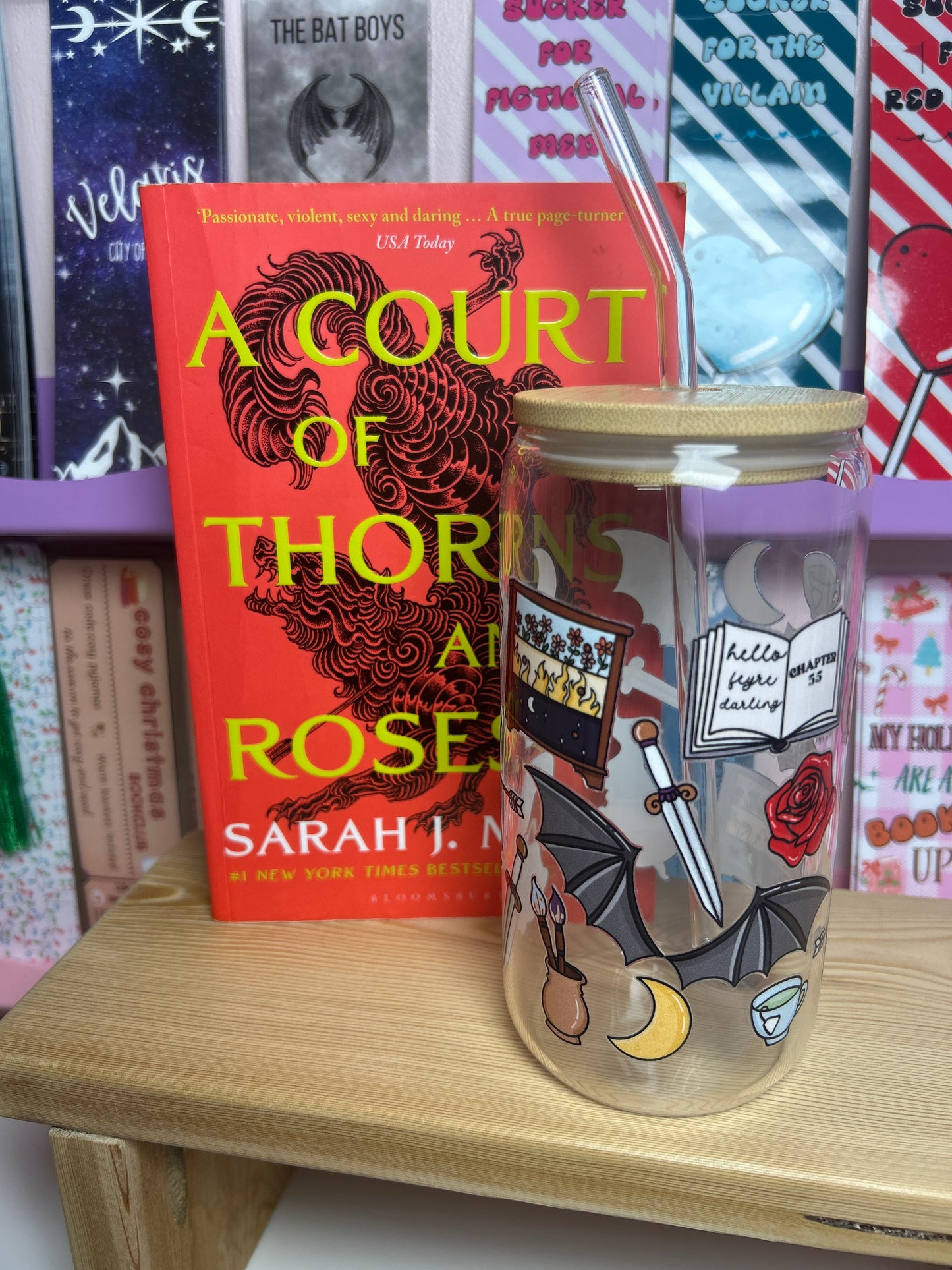 ACOTAR Inspired Glass Cup – Clear or Frosted