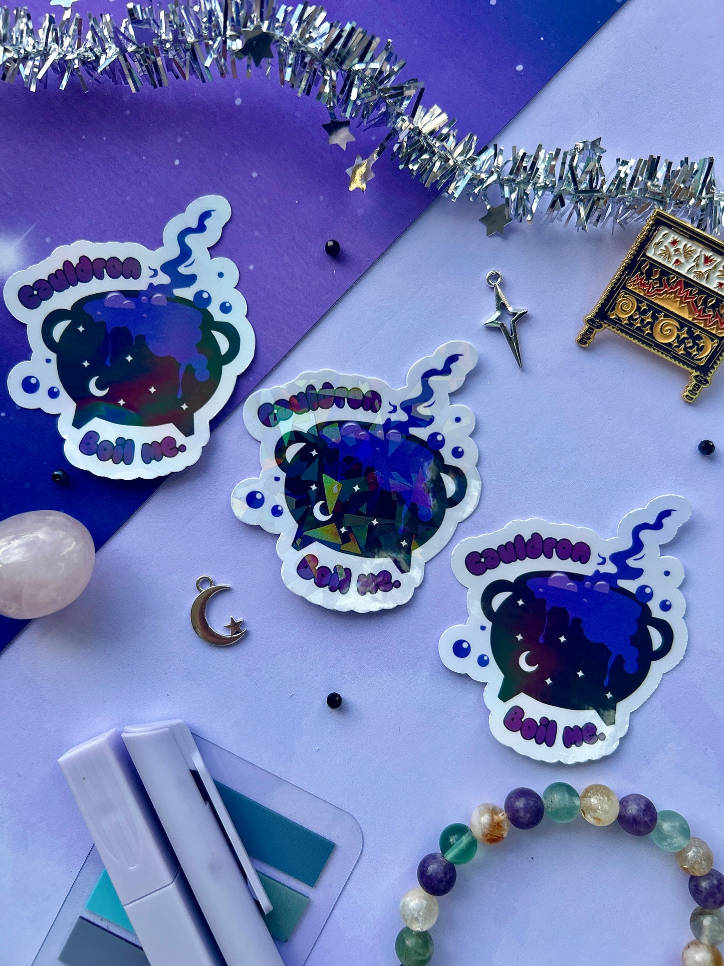 Holographic "Cauldron Boil Me" ACOTAR-Inspired Fantasy Sticker, acotar, bookish gifts, fantasy stickers
