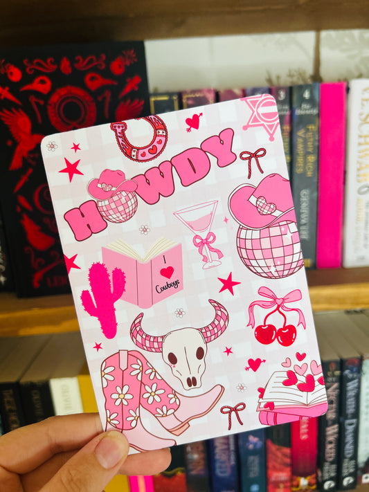 Bold Pink Cowboy Kindle Insert – Western Prints & Gingham | Matte Photo Card