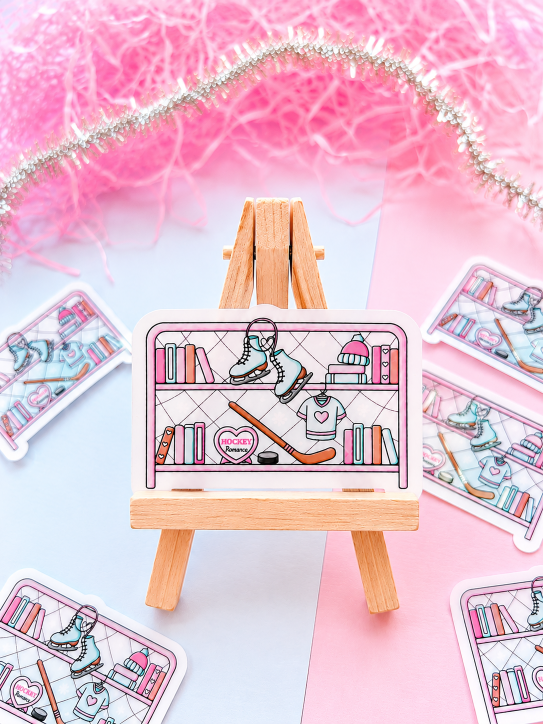 Ice Hockey Romance Net Holographic Sticker – Bookish Vinyl Decal