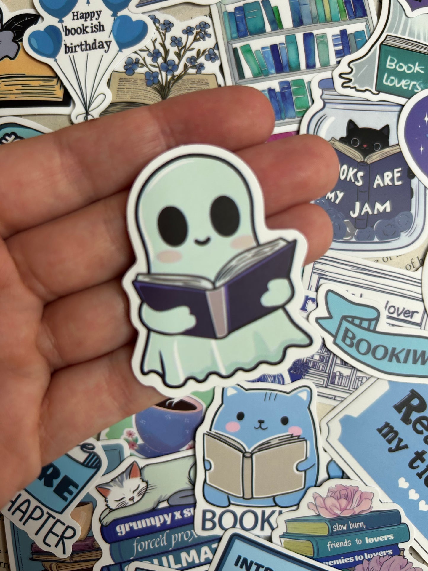 Mystery blue bookish sticker packs