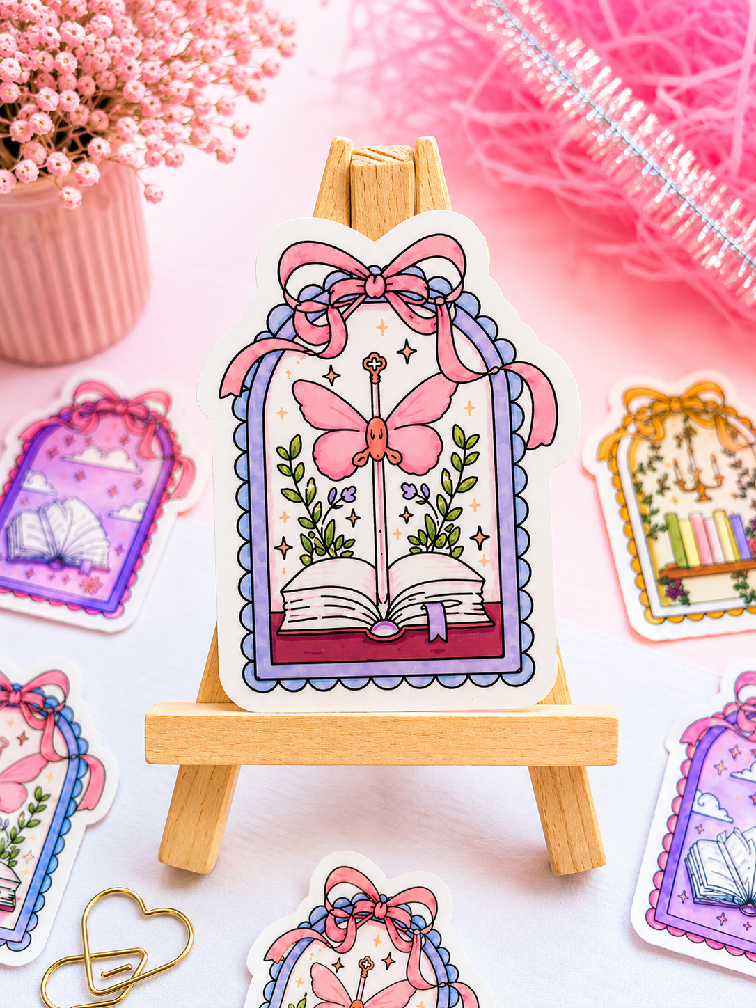 Whimsical Fantasy Holographic Sticker
