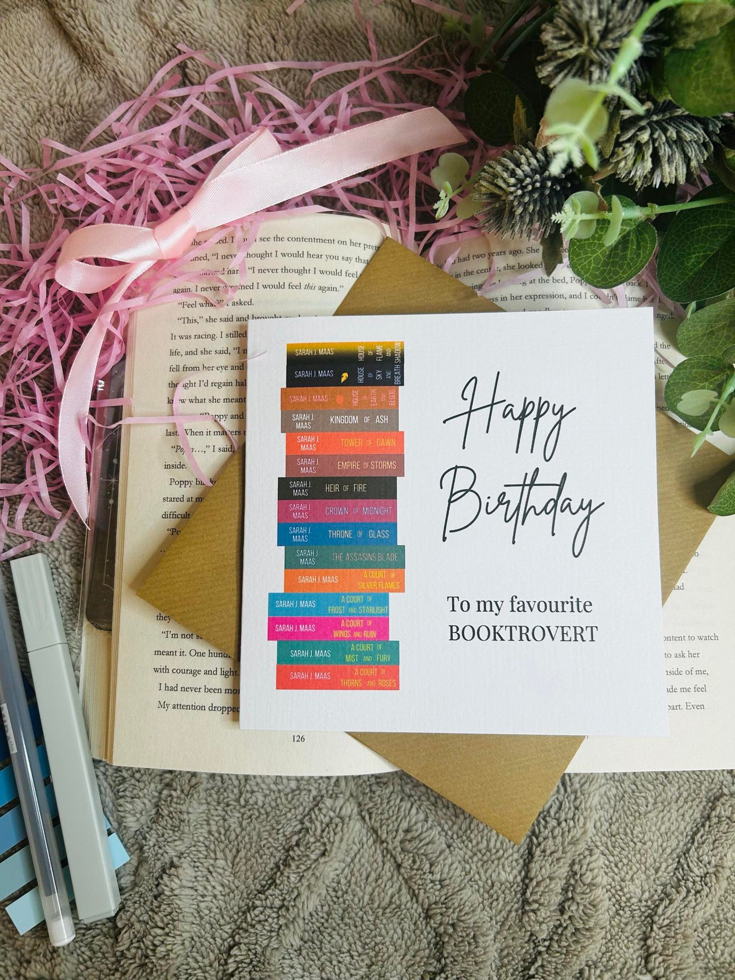 Sarah J Maas birthday card