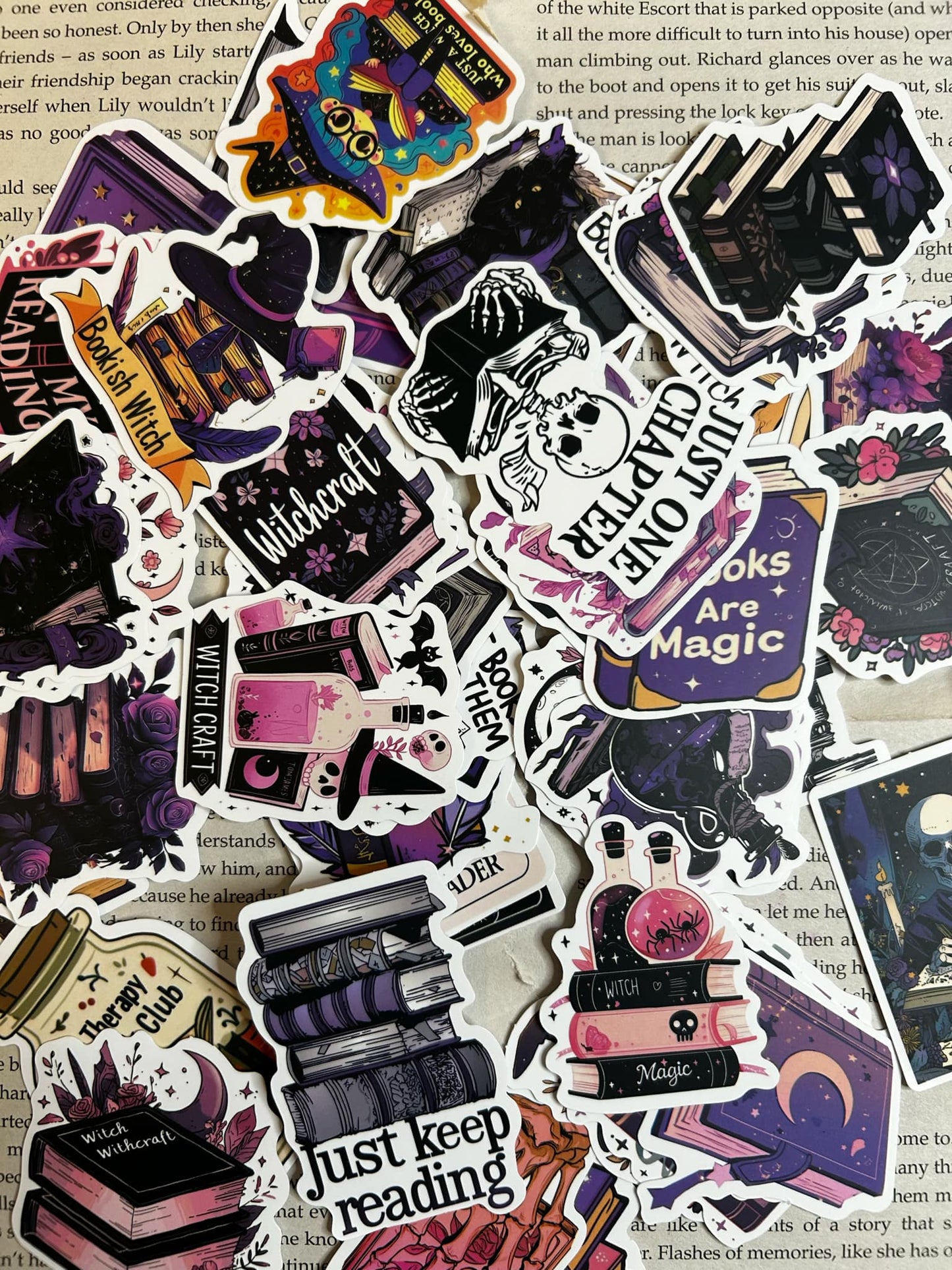 Mystery witchy bookish sticker packs