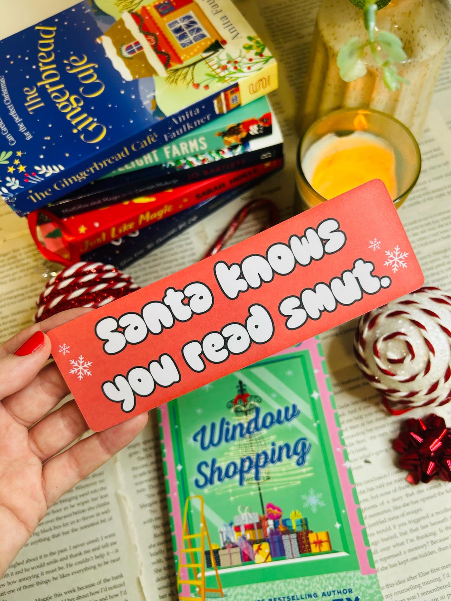 Christmas smut bookmark