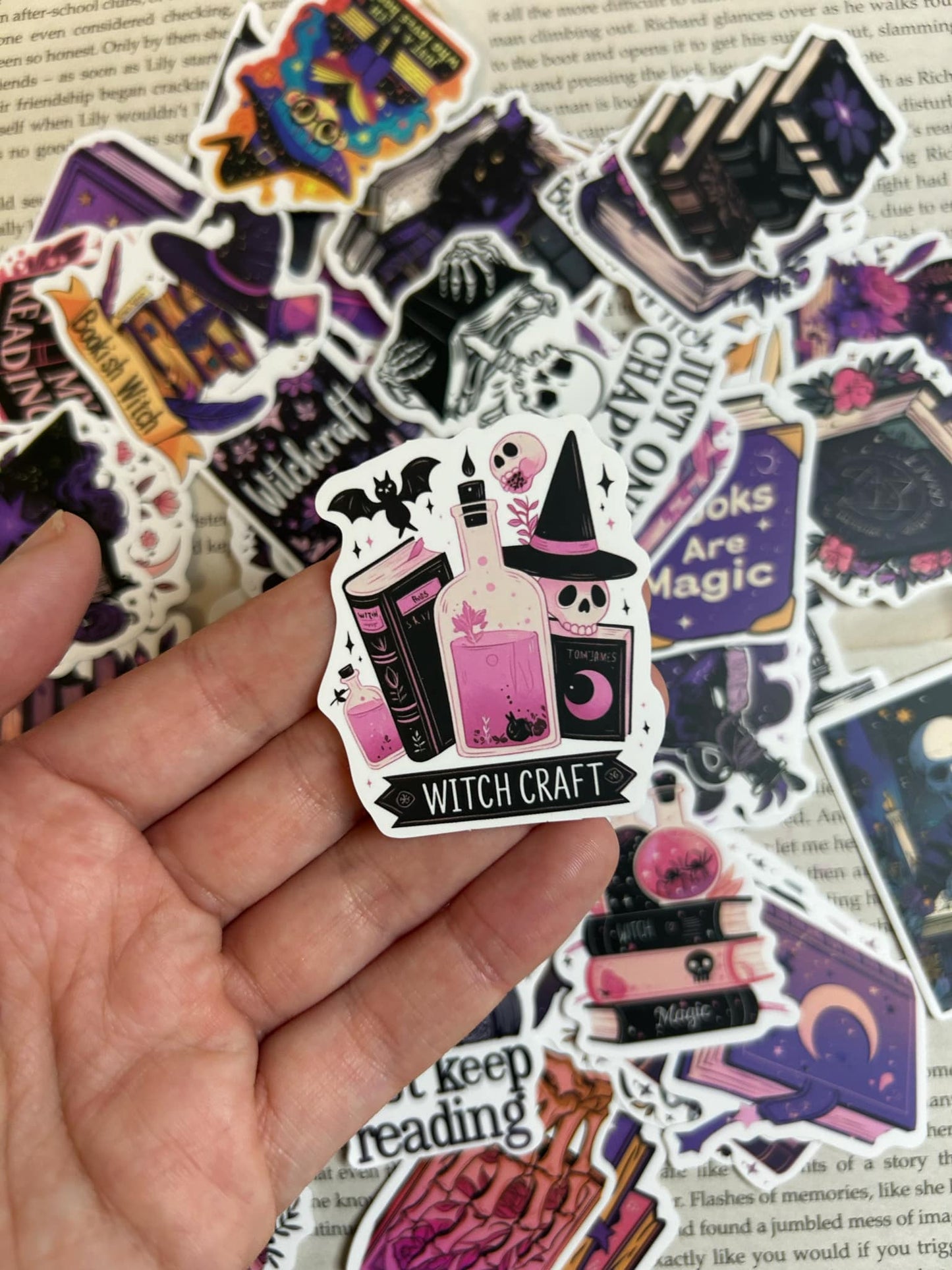 Mystery witchy bookish sticker packs