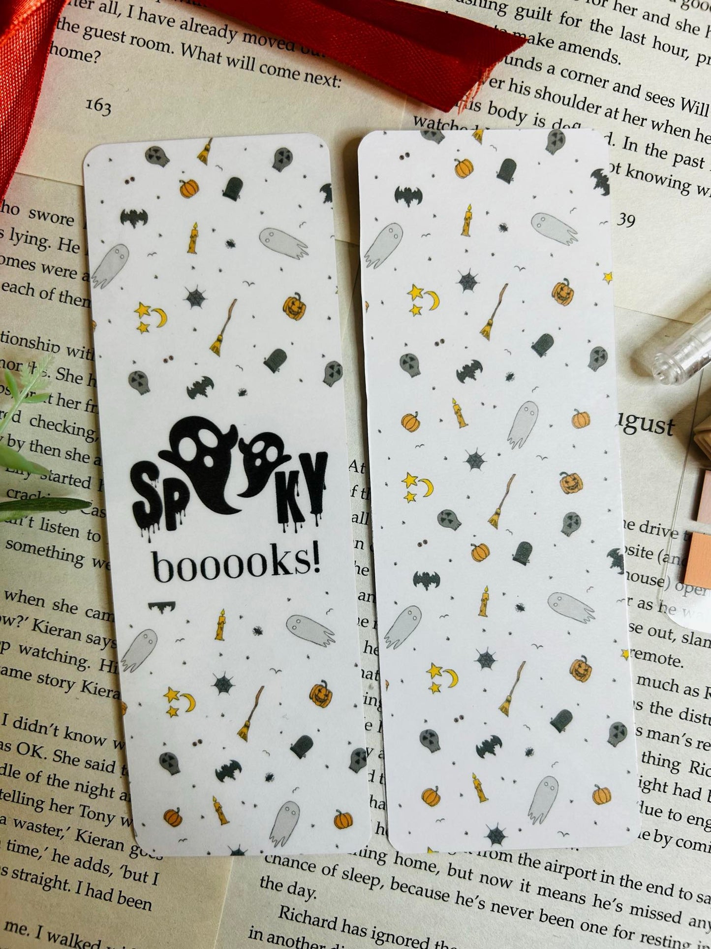 spooky books bookmark, halloween