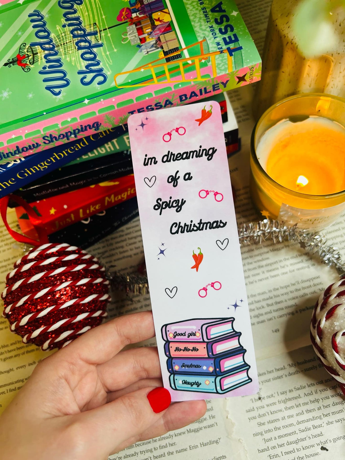 Christmas spicy christmas bookmark