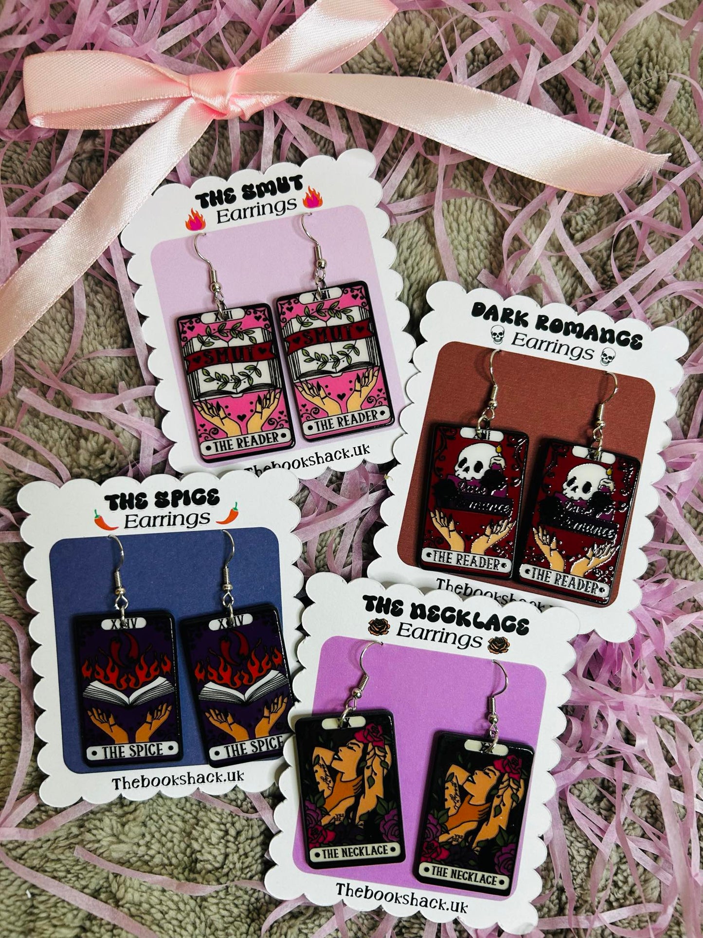 Dark Romance Reader Earrings