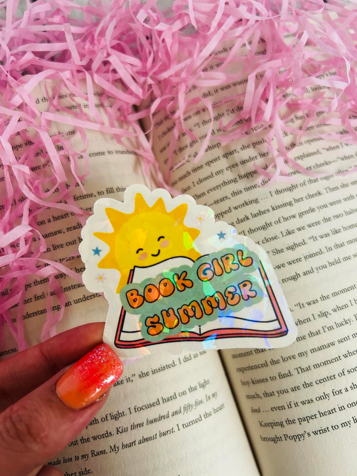 book girl summer bookish sticker