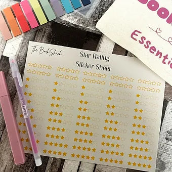Star rating sticker sheet for reviewing