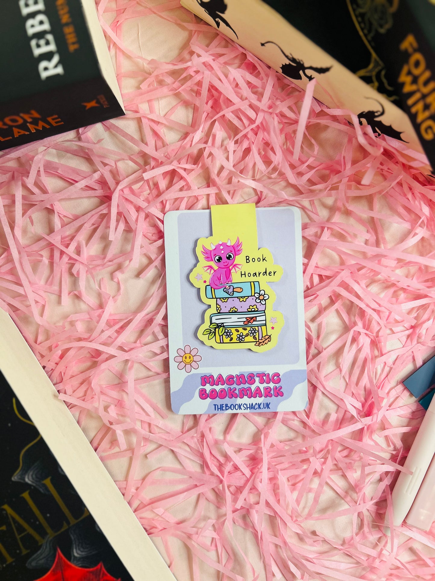 This single "Book Hoarder" magnetic bookmark looks so charming! It showcases a fun design and vibrant colors that would appeal to book lovers.