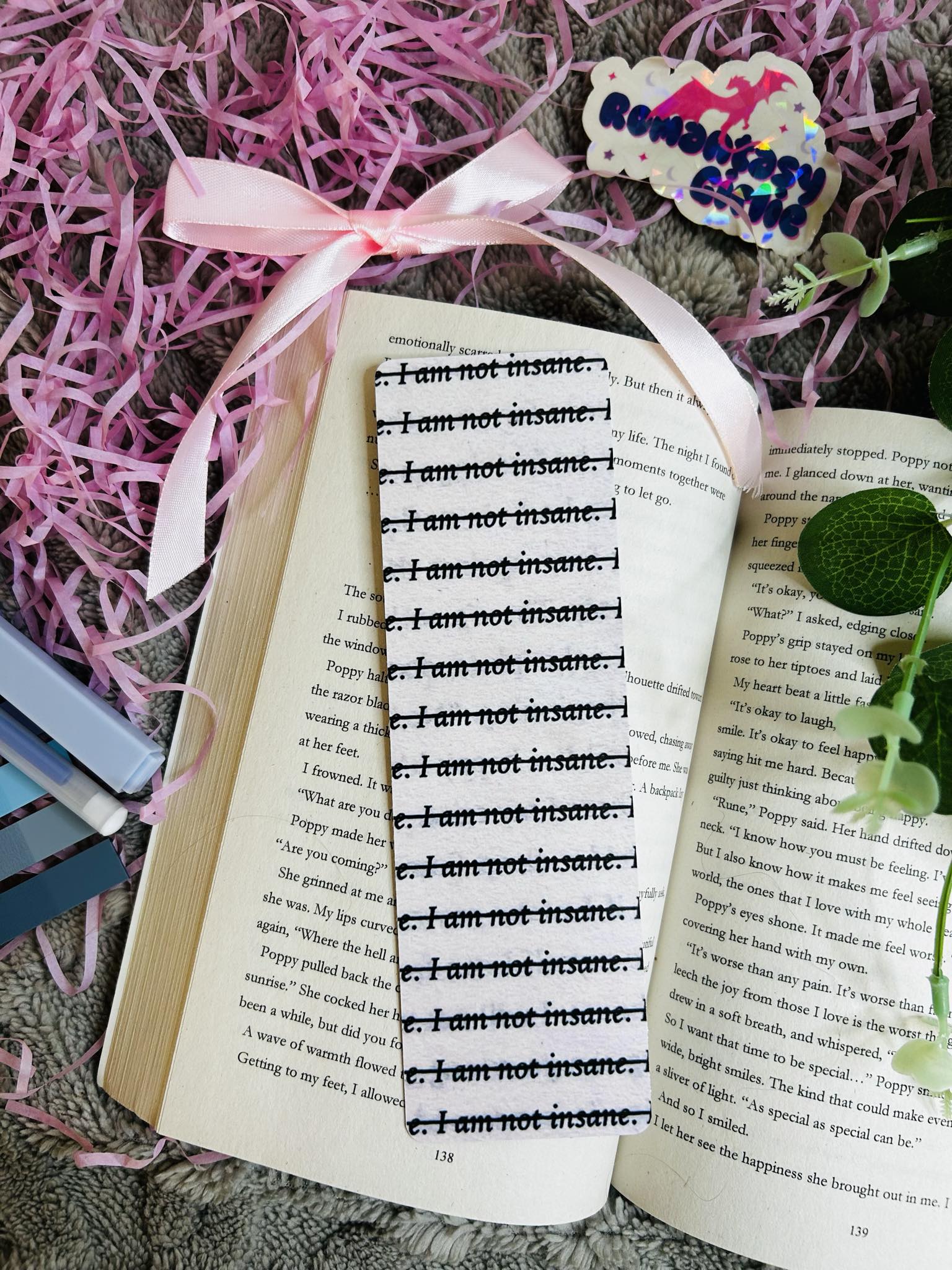 Shatter Me bookmarks with quotes: Aaron Warner Himself, I Am Not Insane, and Hell Is Empty – inspired by the intense world of Tahereh Mafi’s series.