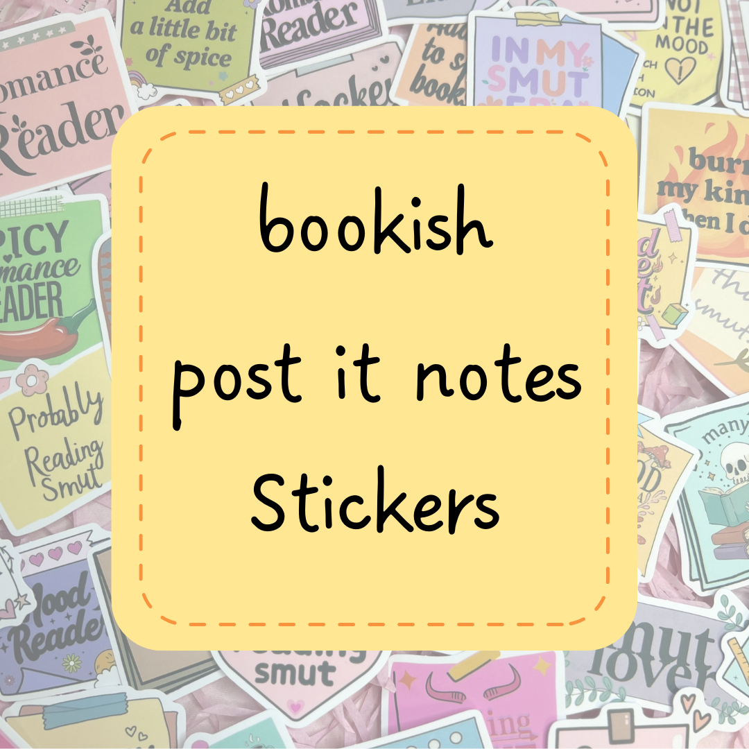 bookish post it notes sticker packs