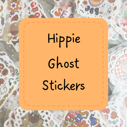Mystery hippy ghost sticker packs