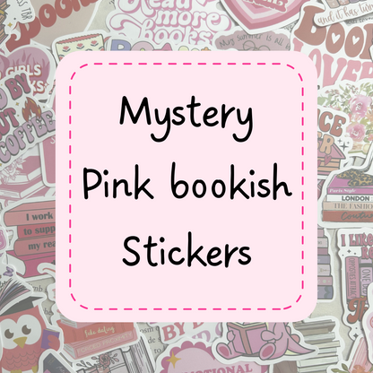 Mystery pink bookish sticker packs