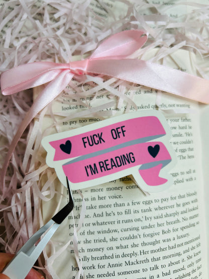 f*ck off I'm reading sticker