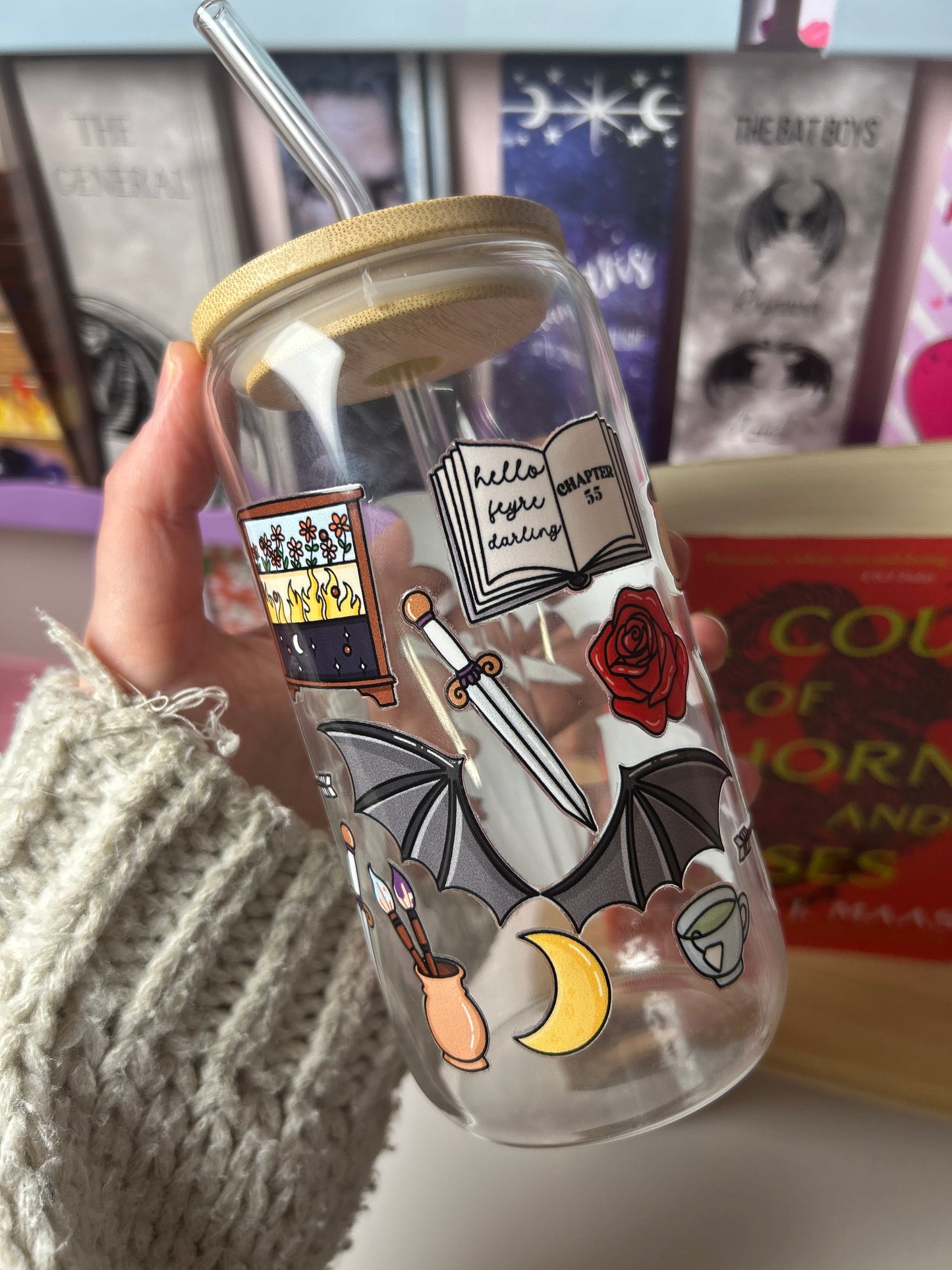 ACOTAR Inspired Glass Cup – Clear or Frosted