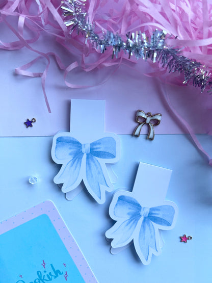 Pastel Bow Magnetic Bookmark – Cute Aesthetic Ribbon Bookmark for Book Lovers