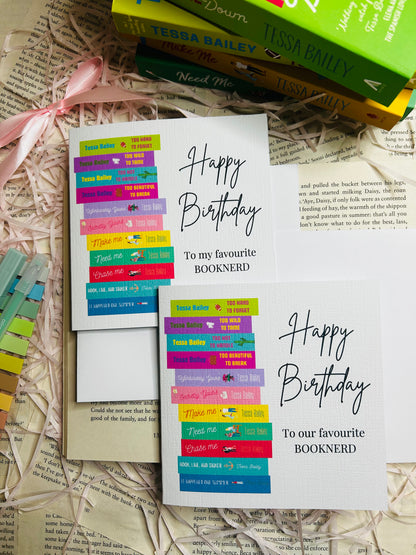 Tessa Bailey bookstack greeting card