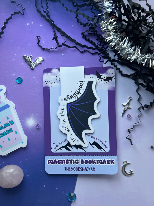 It’s All in the Wingspan Magnetic Bookmark – Bat Wing Fantasy Design