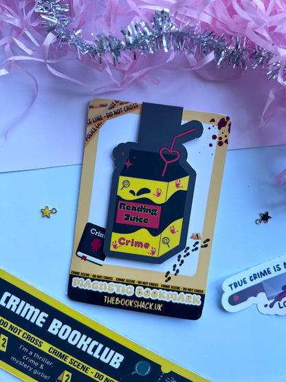 Reading Juice Magnetic Bookmark Set – Crime, Fantasy, and Romance Designs