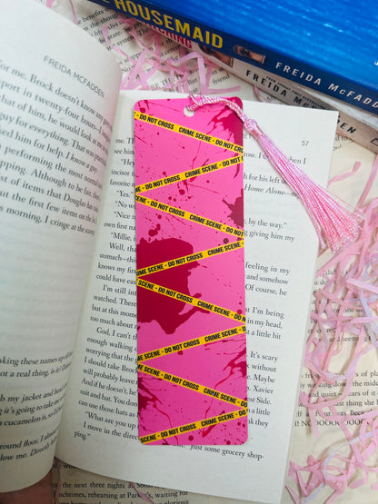 Crime Scene" Bookmark – Pink Thriller Edition