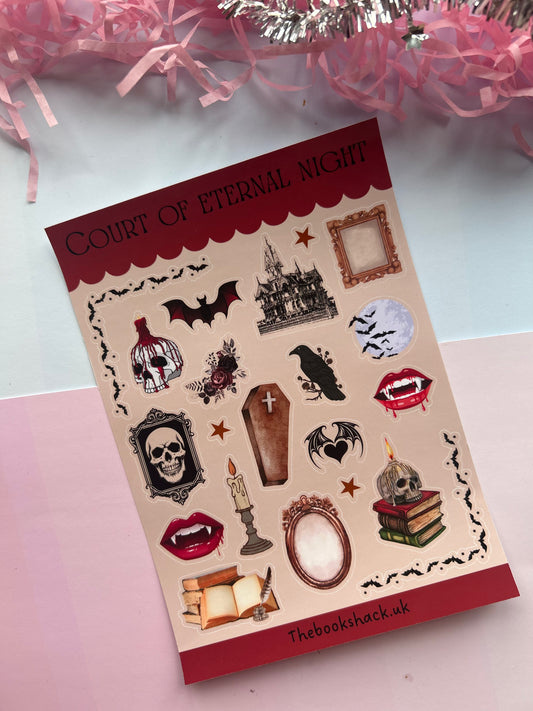 A Court of Eternal Night Sticker Sheet – Vampire Bookish Stickers