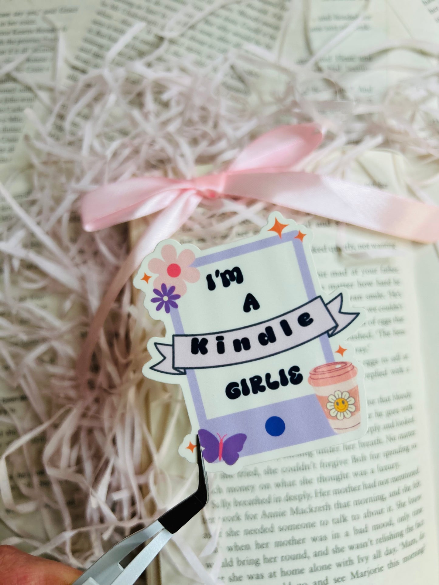 kindle girlie sticker