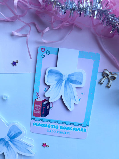 Pastel Bow Magnetic Bookmark – Cute Aesthetic Ribbon Bookmark for Book Lovers