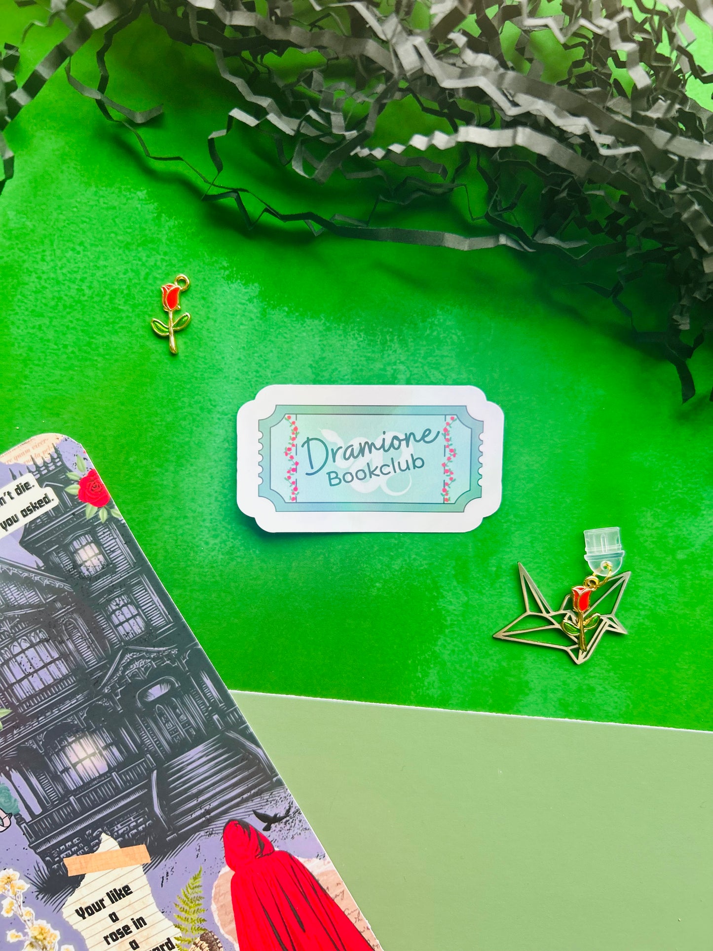 dramione bookclub Inspired Holographic Sticker – Fantasy Bookish Laptop & Kindle Decal