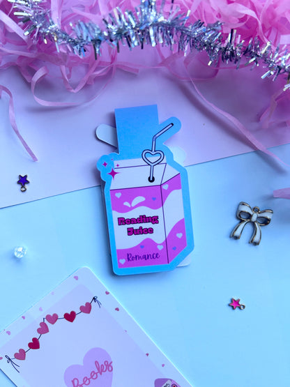 Reading Juice Magnetic Bookmark Set – Crime, Fantasy, and Romance Designs