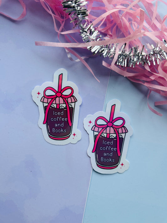 Iced Coffee and Books Holographic Sticker – Bookish Vinyl Decal