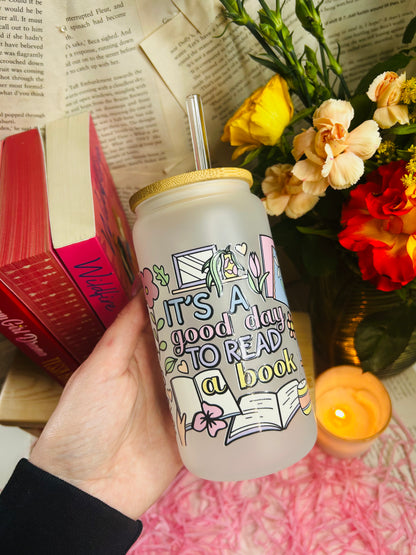 Frosted Glass Bookish Cup