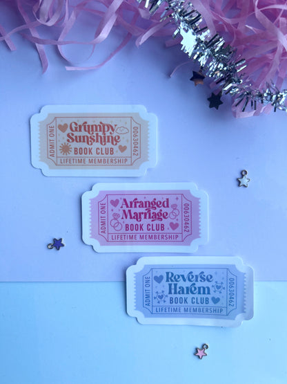 Book Trope Book Club Holographic Stickers – 13 Designs for Book Lovers