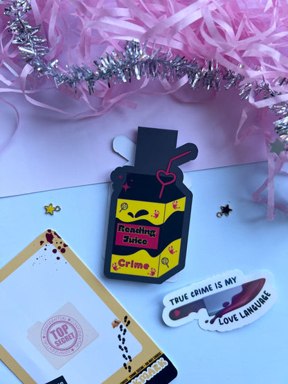 Reading Juice Magnetic Bookmark Set – Crime, Fantasy, and Romance Designs