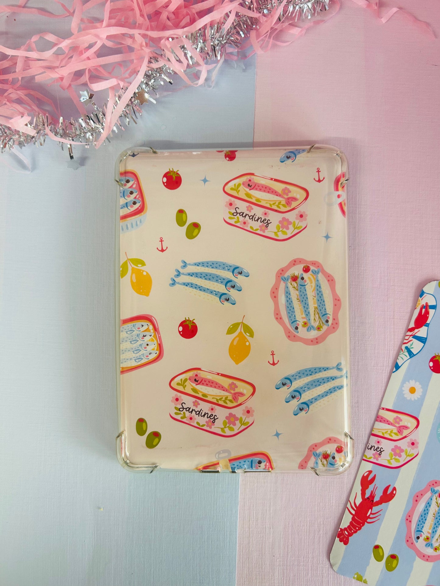 pink Sardines Kindle Insert – Double-Sided Bookish Kindle Accessory