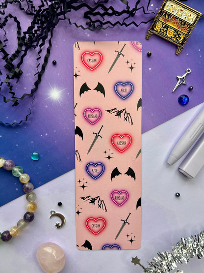 Pink ACOTAR Bat boys bookmark