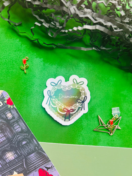 Dramione cake Inspired Holographic Sticker – Fantasy Bookish Laptop & Kindle Decal