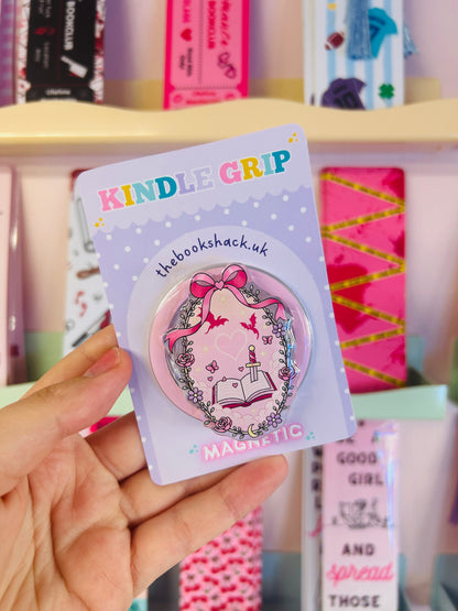 Pink Dragon Fantasy Magnetic Kindle Grip – Bookish Accessory