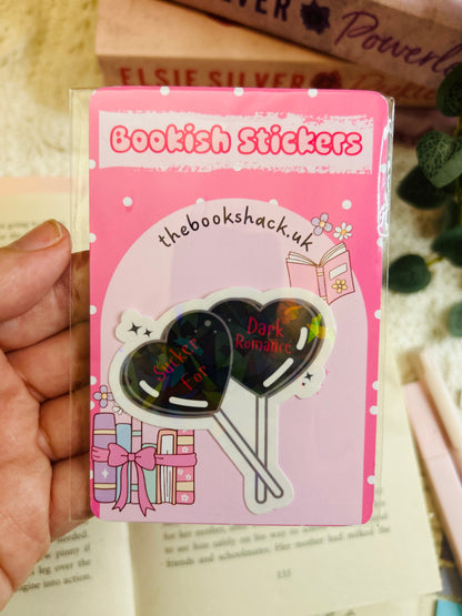 'sucker for..' bookish sticker, kindle sticker
